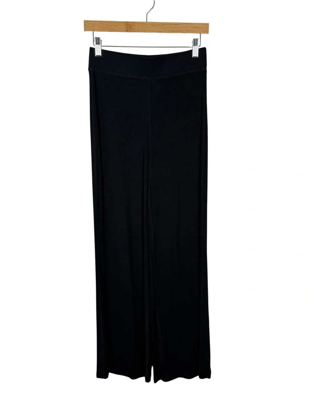 Nuuds Womens Black Slinky Rib Streamline Pants Sz Small